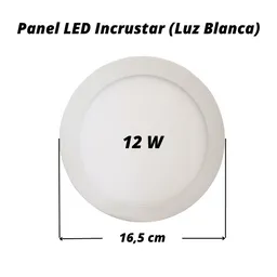 Panel Led Redondo Incrustar 12w (luz Blanca)