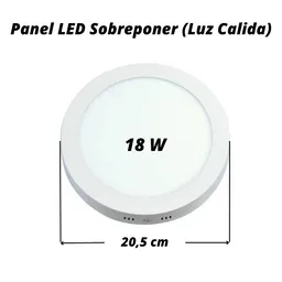 Panel Led 18w Redondo De Sobreponer (luz Calida)