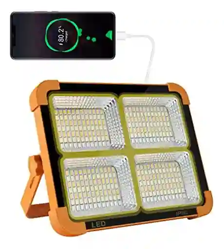 Luz Para Acampar Al Aire Libre, Panel Solar Recargable, Usb Ip 66