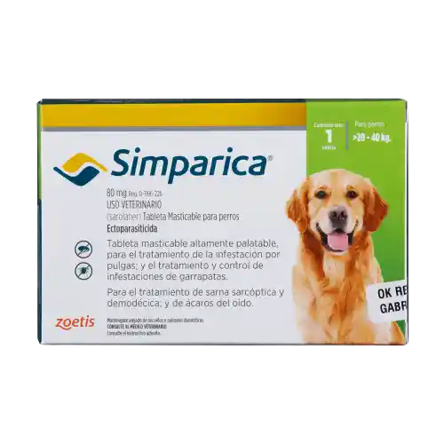 Simparica 80 Mg Caja 1 Tableta