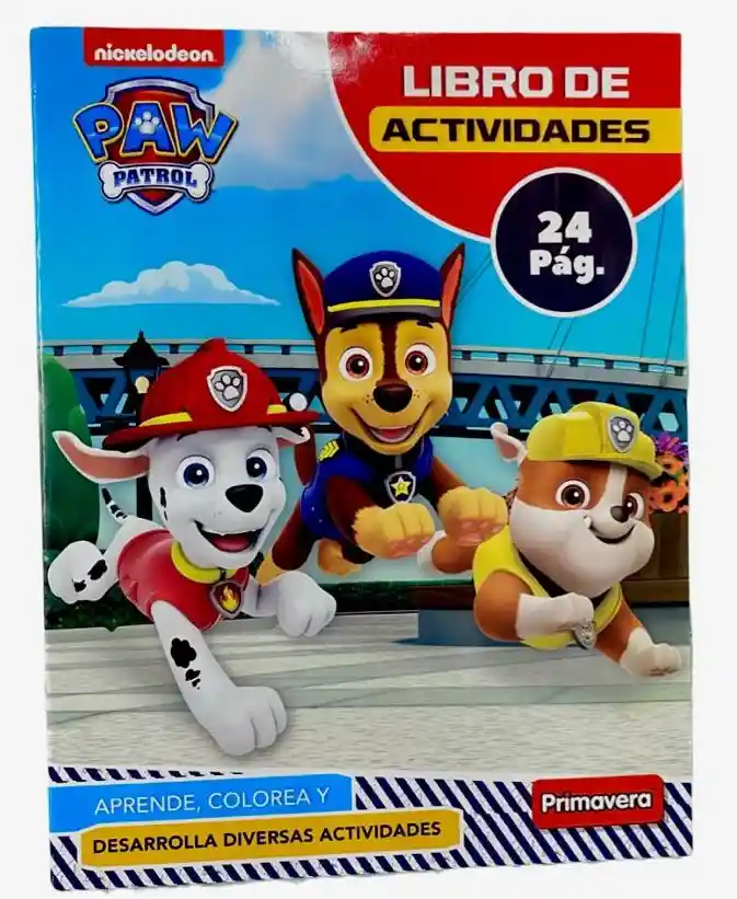 Libro De Actividades Y Colorear Paw Patrol 24 Paginas Primavera