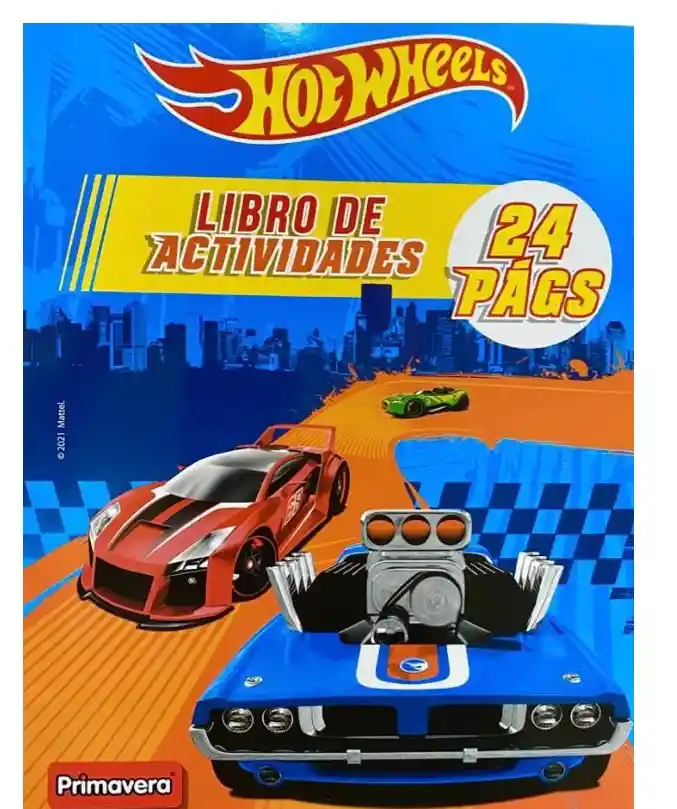 Libro De Actividades Y Colorear Hot Wheels 24 Paginas Primavera