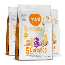 3x Cereal Infantil Máh! 5 Cereales