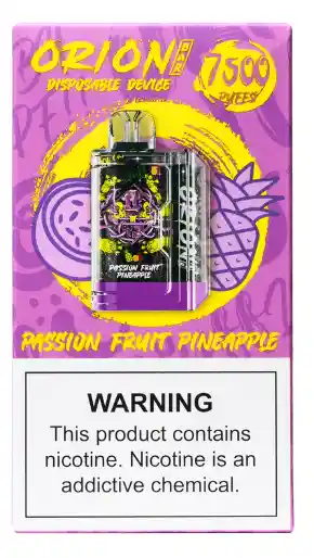 Vape Vapeador Desechable - Maracuya Piña, 7500 Puff, Orion Bar