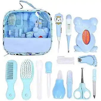 Kit De Aseo Completo Y Cuidado Personal 14 Piezas Azul