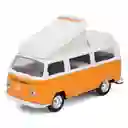 Furgoneta Volkswagen Van Samba Naranja De Colección Escala 1/36