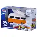 Furgoneta Volkswagen Van Samba Naranja De Colección Escala 1/36