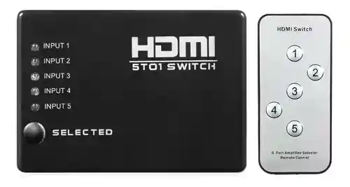 Switch Hdmi 5 Entradas 1 Salida 5 A 1, Con Control