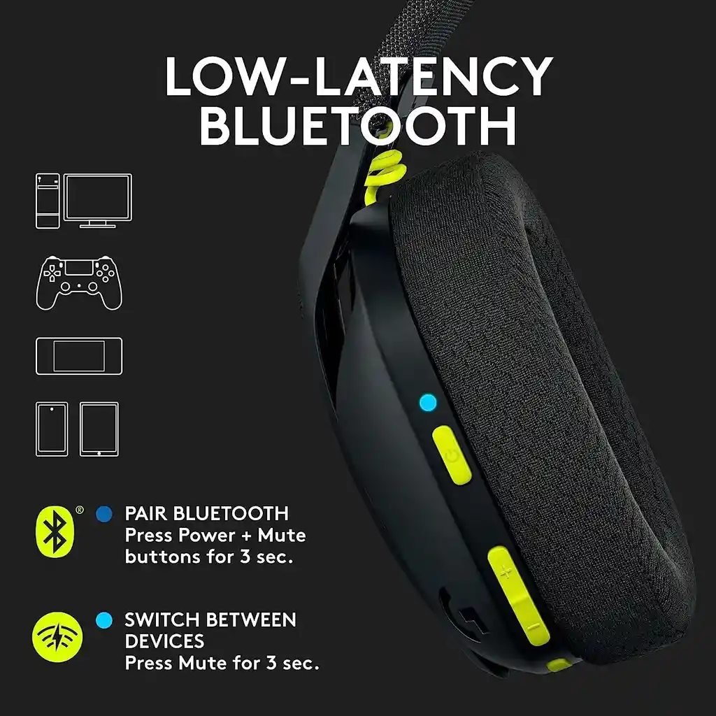 Diadema Gamer Inalámbrica Logitech G435 Bluetooth