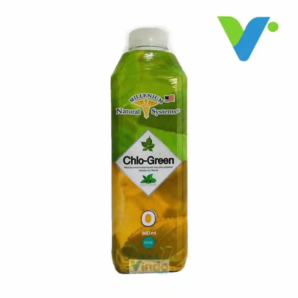  Chlo Green Drink ( Clorofila) 32 Oz NATURAL SYSTEMS Millenium 