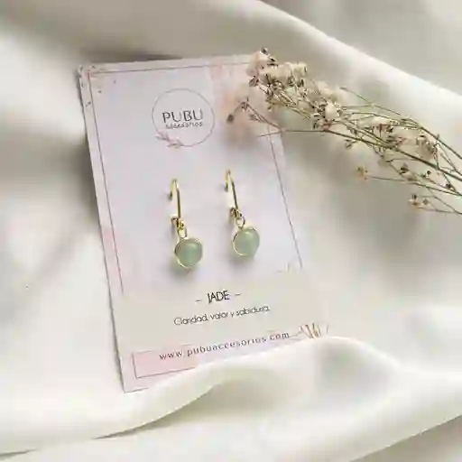 Aretes Cuarzo Jade