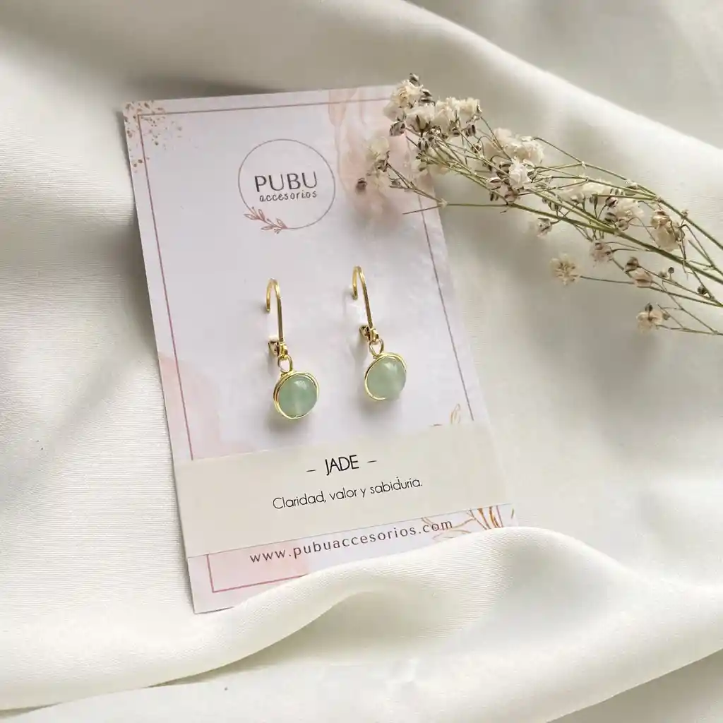 Aretes Cuarzo Jade