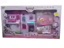 Casa De Juguete Muñecas Con Accesorios Y Luz.