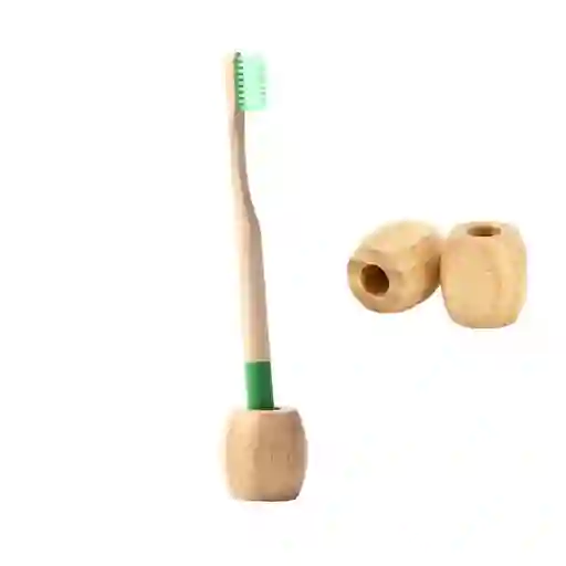  Soporte De Bambu Para Cepillo Dental 