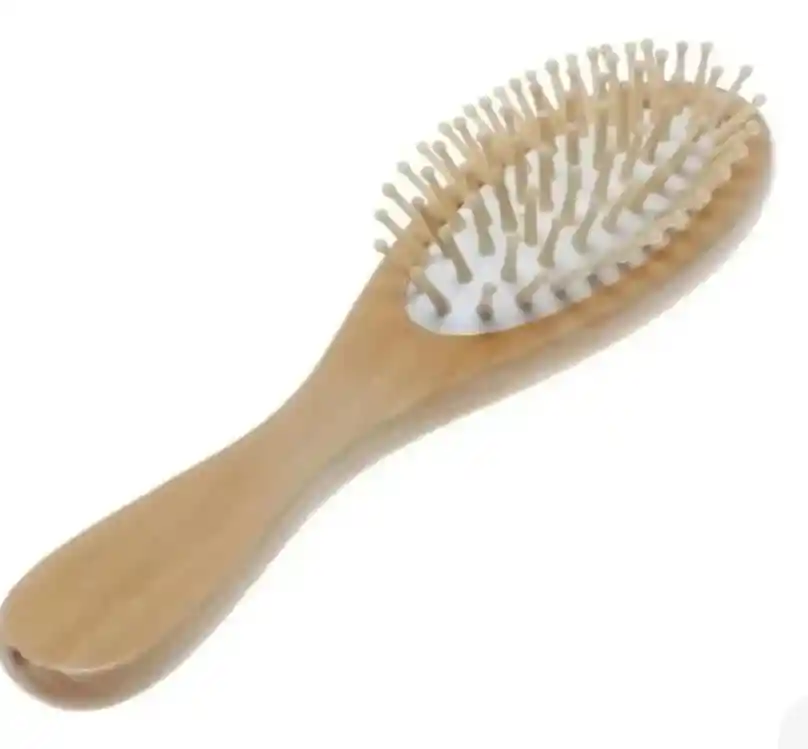  Cepillo Para Cabello De Bambu Portable Pequeno 