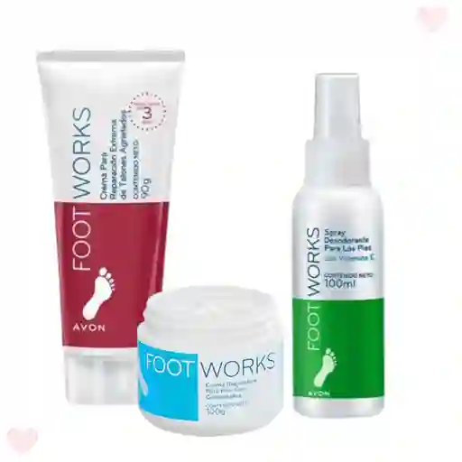 Set Desodorante + Crema + Reparador Talones Pies Avon Pies Sanos