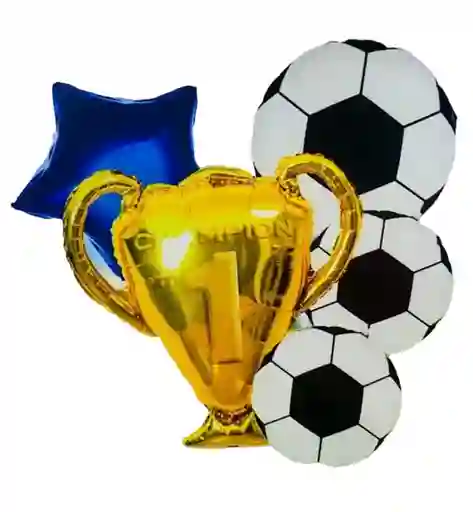 Bouquet 5 De Globos Fútbol Champion