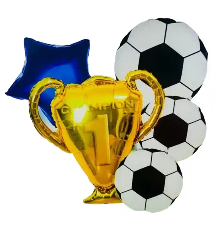 Bouquet 5 De Globos Fútbol Champion