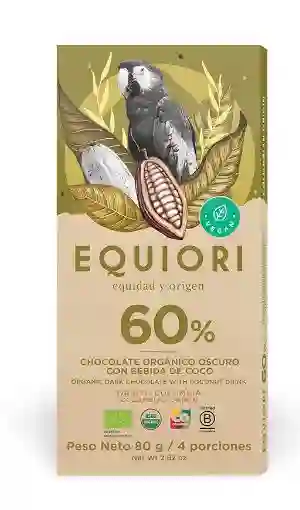 Chocolate 60% Con Leche De Coco 80g Equiori