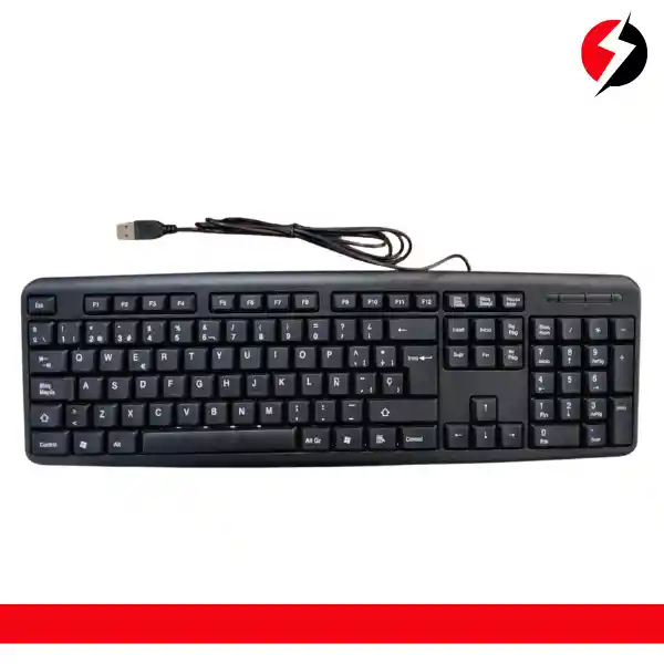 Teclado Usb Alámbrico Kb502 Español Color Negro