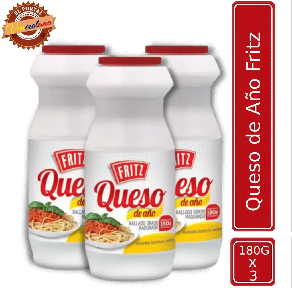 Queso De Año Fritz 180g Venezolano X 3