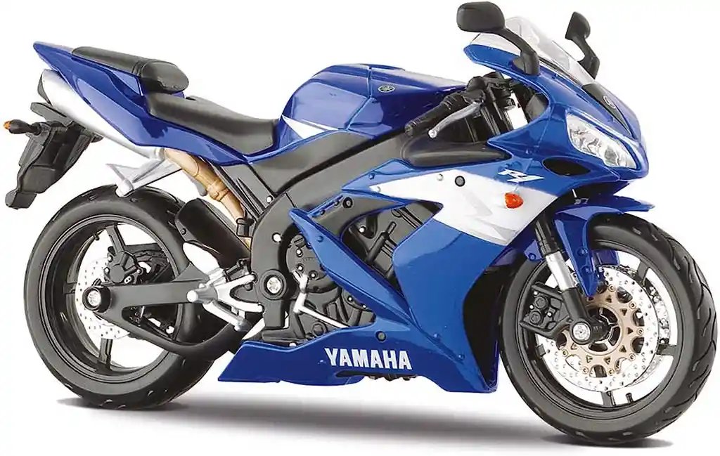 Moto Coleccionable Yamaha Yzf R1 Azul Escala 1:12