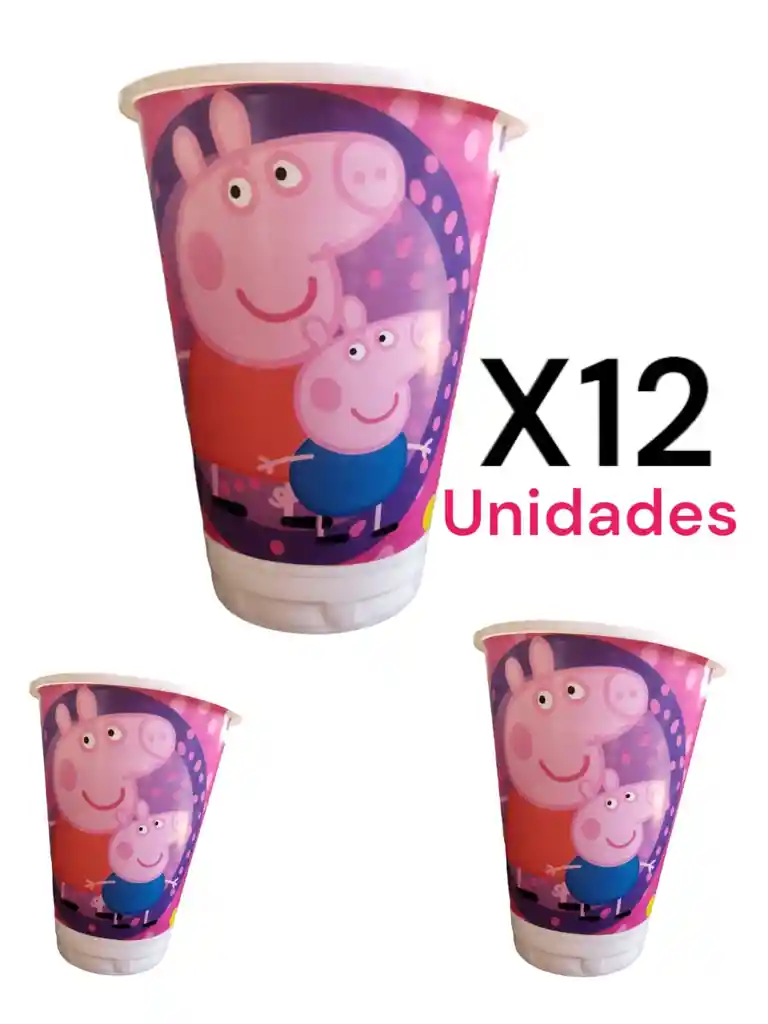Vasos Decorativos Pepa Pig X 12 Unidades