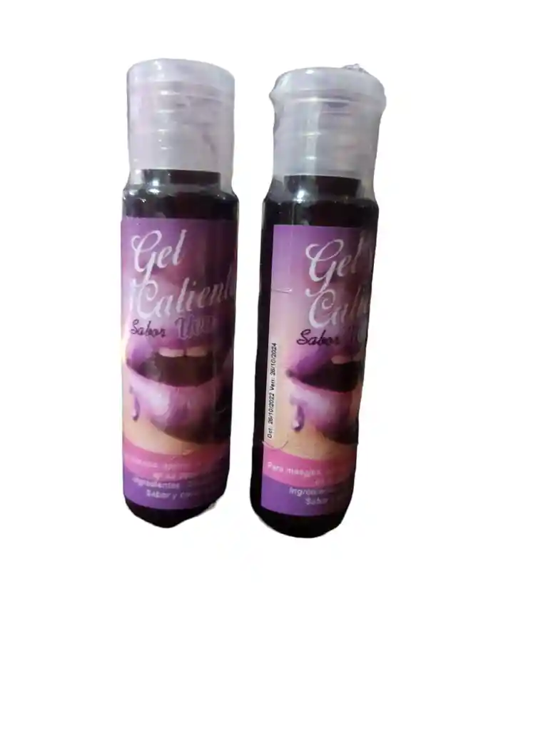 Lubricante Comestible Gel Caliente Sabor Uva 🍇 X Unidad