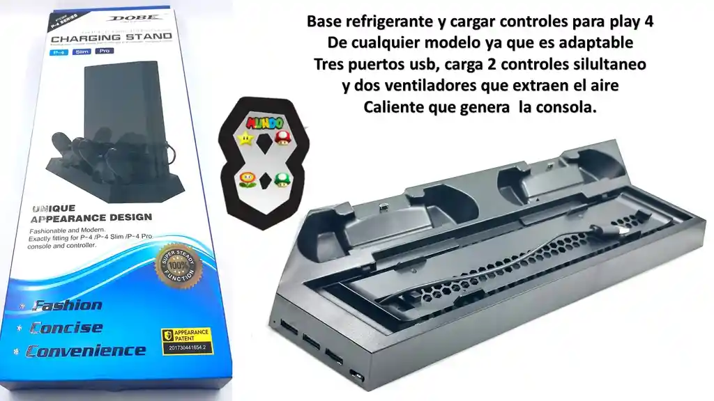 Base Refrigerante Y Cargar Control Play 4 Cualquier Modelo