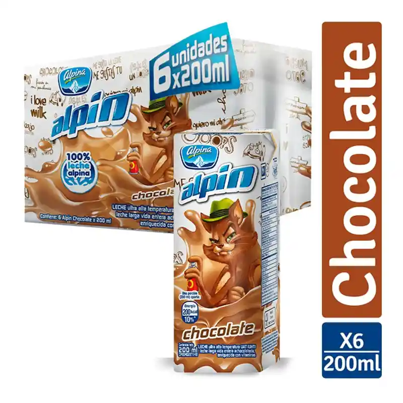 Leche Con Chocolate Alpin Six Pack