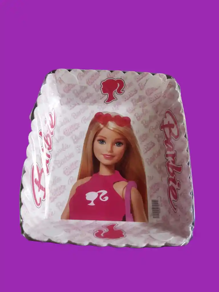Plato Tortero Barbie 12x9x3 Cm Aprox