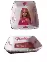 Plato Tortero Barbie 12x9x3 Cm Aprox