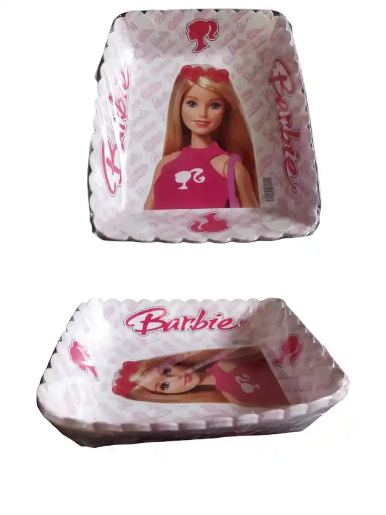Plato Tortero Barbie 12x9x3 Cm Aprox