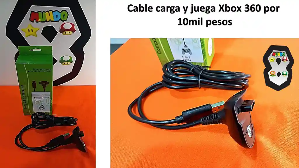 Cable Carga Y Juega Xbox 360
