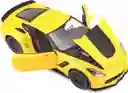 Carro Coleccionable Chevrolet Corvette Z06 Amarillo Escala 1/24