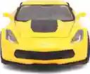 Carro Coleccionable Chevrolet Corvette Z06 Amarillo Escala 1/24