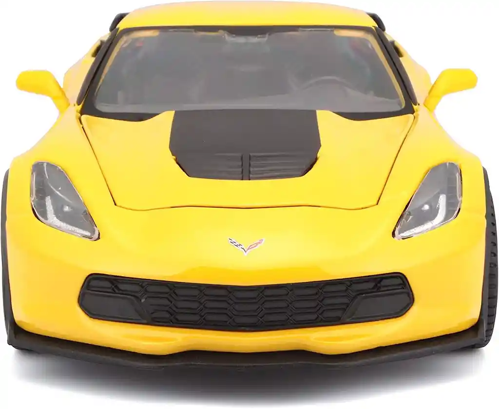 Carro Coleccionable Chevrolet Corvette Z06 Amarillo Escala 1/24