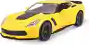 Carro Coleccionable Chevrolet Corvette Z06 Amarillo Escala 1/24