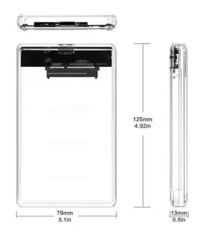 Caja Para Disco Transparente Usb 3.0