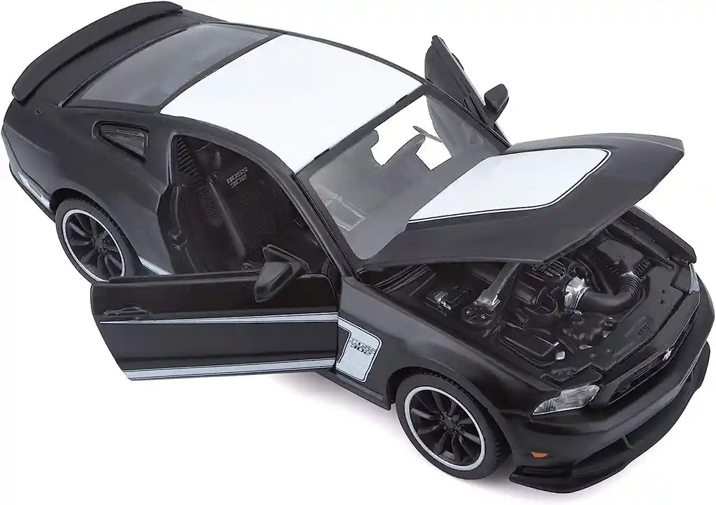 Carro Coleccionable Ford Mustang Boss 302 Negro Escala 1/24