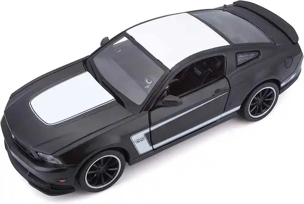 Carro Coleccionable Ford Mustang Boss 302 Negro Escala 1/24