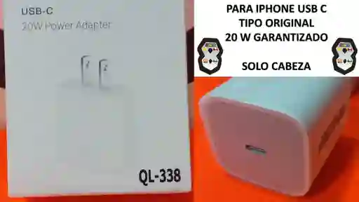 Cargador Iphone 20w Usb C Solo Cabeza