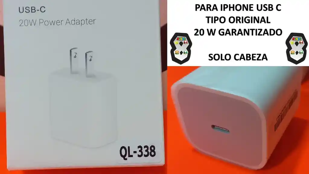 Cargador Iphone 20w Usb C Solo Cabeza