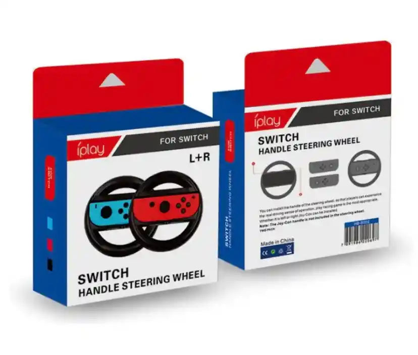 Volante Nintendo Switch Para Joycon 2 Unidades Timón Rueda Negro