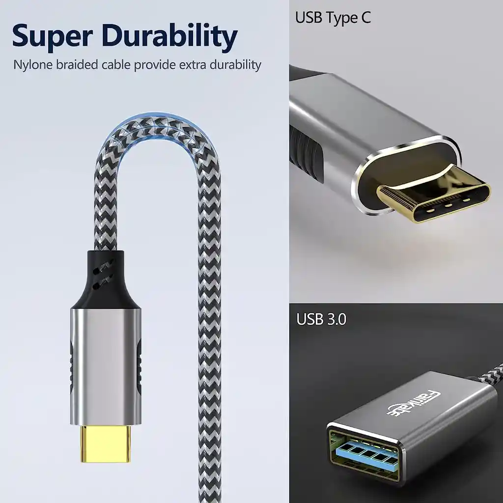 Adaptador Usb C Macho A Usb 3.1 Hembra En Aleacion Aluminio
