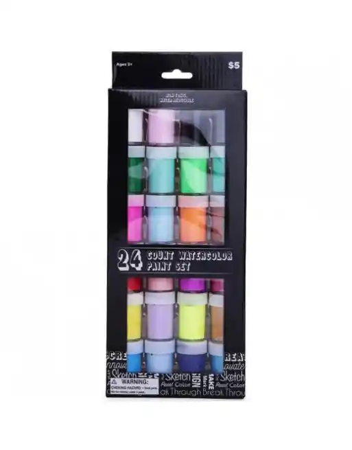 Water Color Paint Jars 24qty