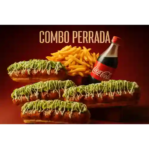 Combo Choriperrada X4 + Papas y Gaseosa