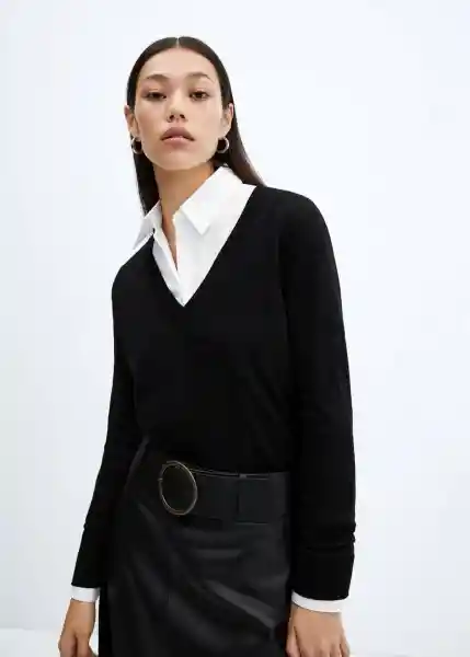 Jersey Luccav Negro Talla L Mujer Mango