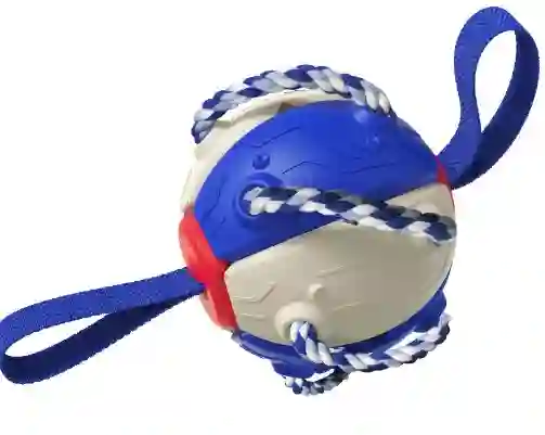Balón Mordedor Plegable Azul/blanco
