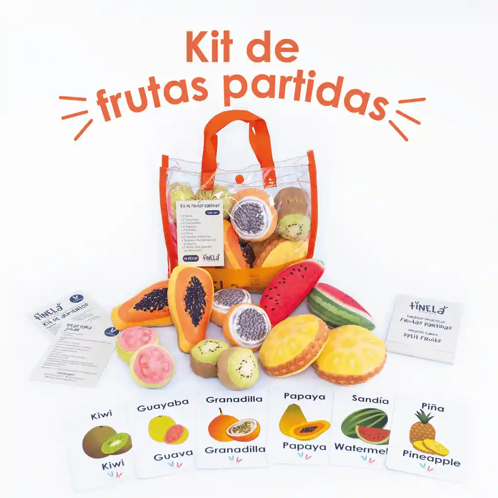 Kit De Frutas Partidas 19 Piezas